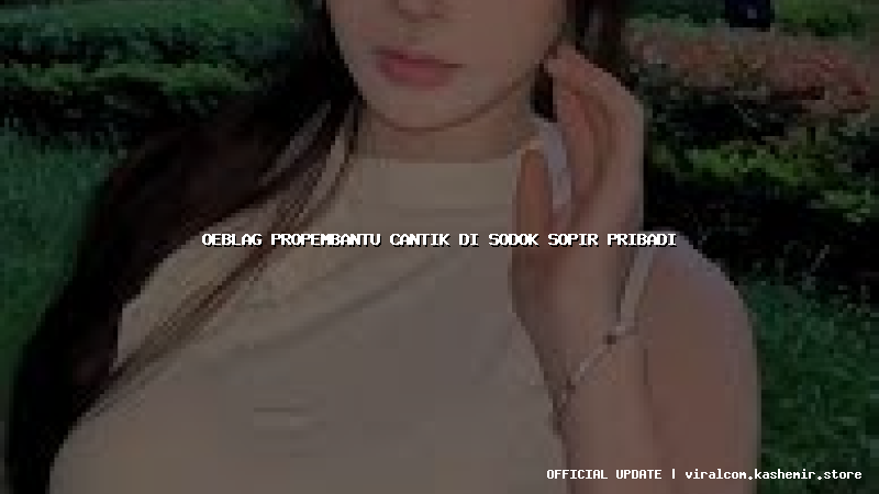 oeblag propembantu cantik di sodok sopir pribadi